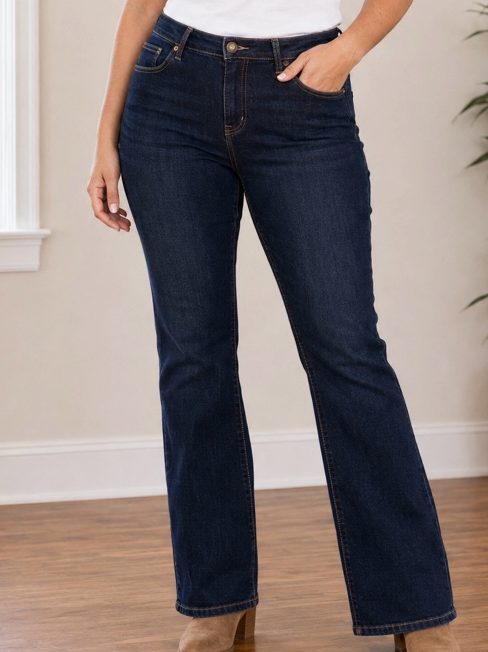 French Connection Jeans Size 10 Dark Wash Straight Leg Stretch Jeans
